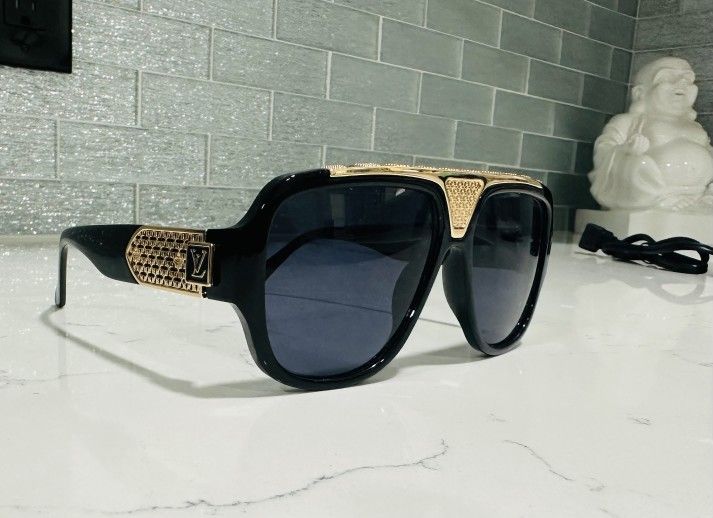New Luxury High Quality Sunglasses Gold Framed