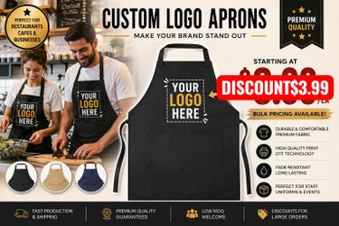 CUSTOM LOGO APRONS restaurant uniform custom work apron bulk apron business branding staff uniform