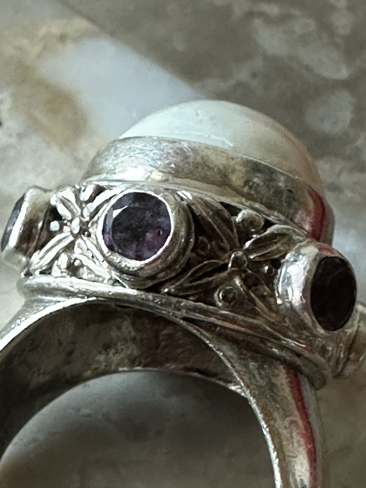 925 Pearl Ring Size 7