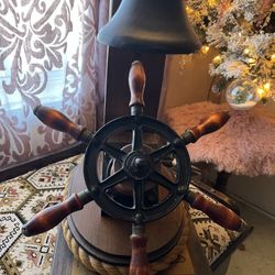 Vintage Maritime  Nautical Lamp Ship Boat Solid Wood
