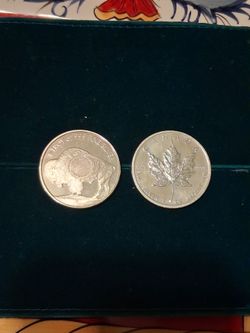 2 1 oz Coins .9999 Fine Silver bundle