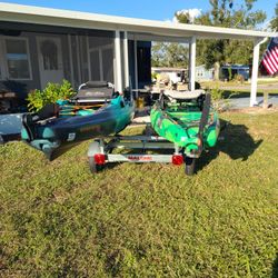 2 Pedal Kayaks And Malone Trailer