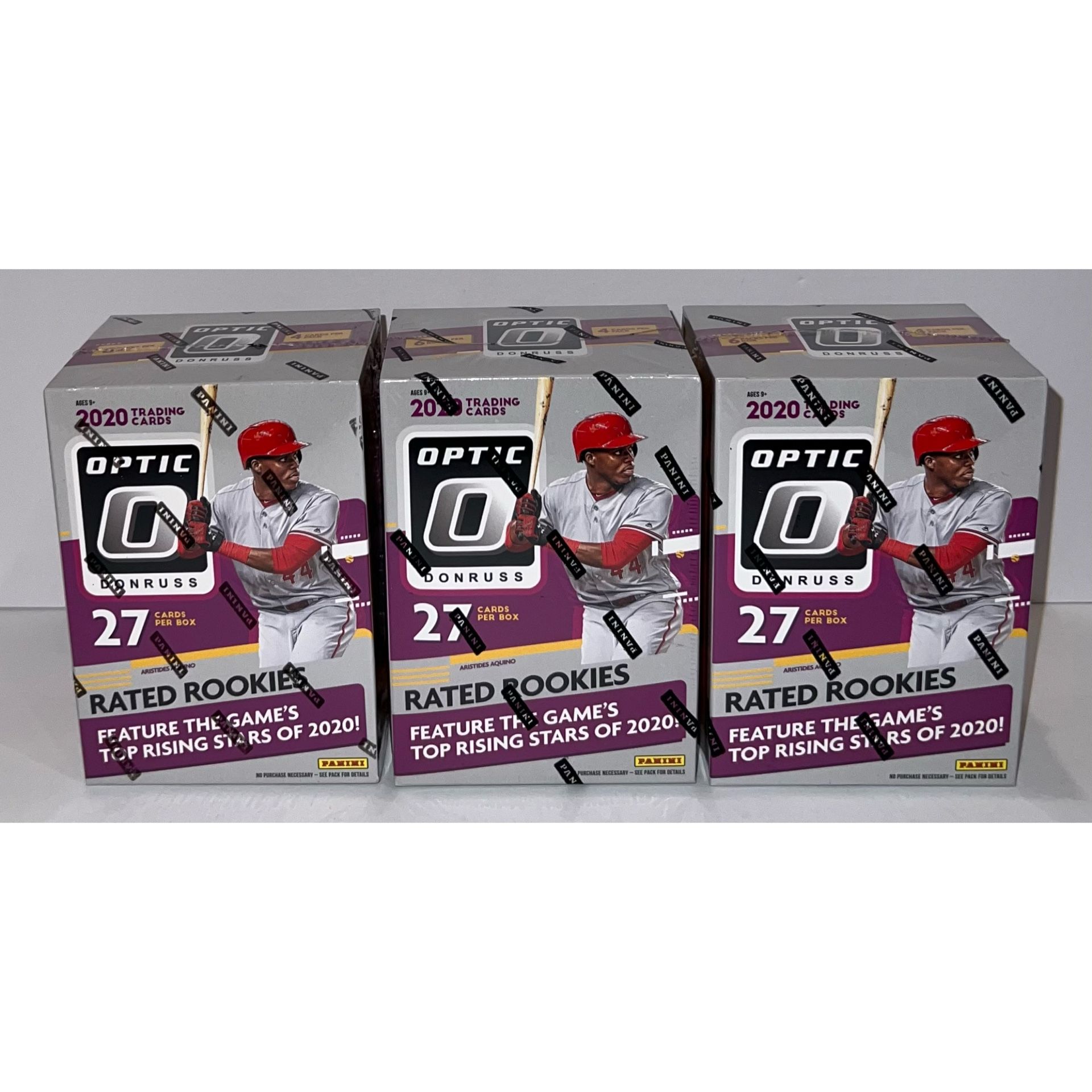 2020 Panini Donruss Optic Baseball Blaster Boxes 3 Brand New & Factory Sealed MLB Cards Box