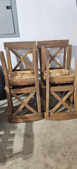 4 WOOD. CHAIRS.