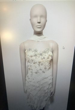 Terani Couture Designer Cocktail Dress Size 4. Off white (not free) $95