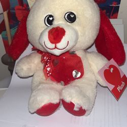 Valentines Day Puppy Plush 