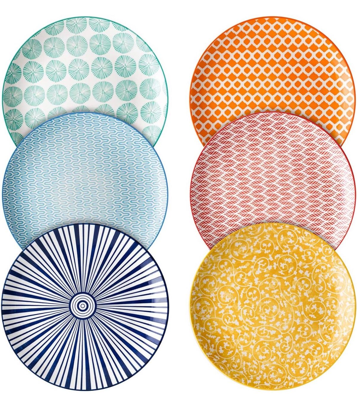 Selamica 10 inch Porcelain Dinner Plates (Set of 6)