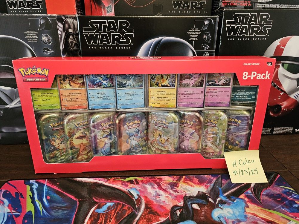 Pokemon TCG Prismatic Evolutions Costco 8 Pack Mini Tins Set + Promos New Sealed