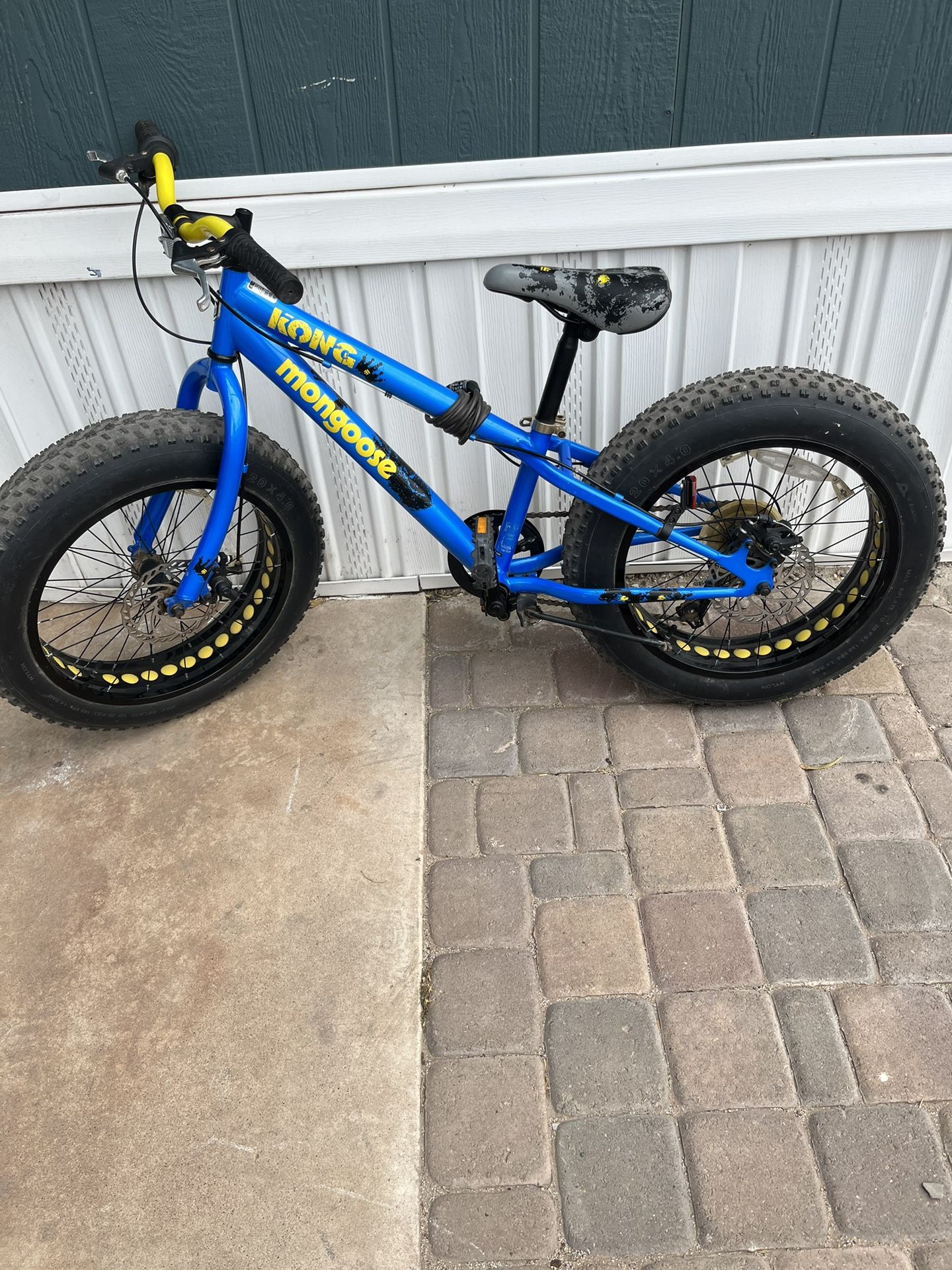 20" Mongoose Kong Boys' All-Terrain Fat Tire Bike, Blue