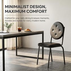Modern Minimalist Design Kitchen Dining Chairs, Sturdy and Durable Metal Frame Modern Minimalist Design Kitchen Dining Chairs, Sturdy and Durable Meta