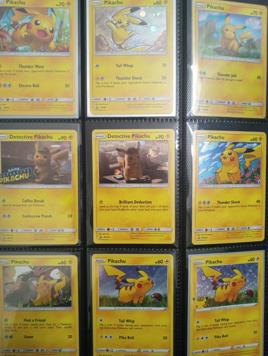 Pikachu & The Family Lot Of 83 Cards