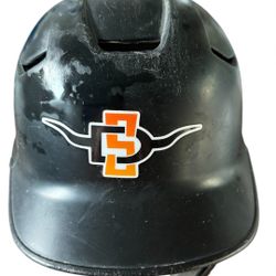 Size 71/8”-71/2” black baseball batting helmet with the logo for the San Diego Longhorns Baseball Club Size 
