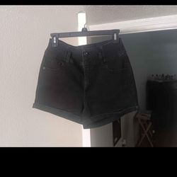 NEW ladies Black Jean Shorts