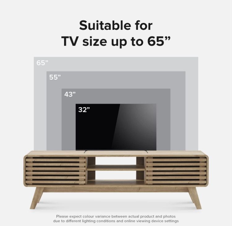 Ensley TV Stand, Mid Century Modern for 55/60/65 inch TV, Farmhouse TV Stand, Entertainment Center with Storage, TV and Media Console for Living Room 