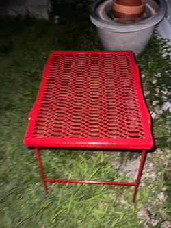 Vintage Iron Mesh Side Table
