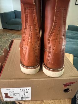 Red Wing 10877 Leather Boots Size 10D