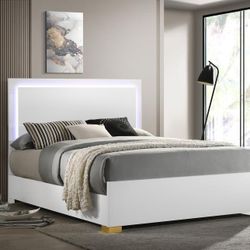 Brand New Queen Bed with Led Lights / Cama Queen Nueva a Estrenar … Fast 🚚