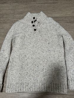 Banana Republic Men’s Tweed Pop-collar Sweater M 