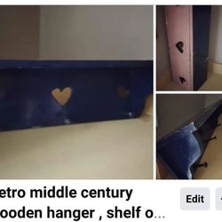 Wooden Dark Blue Hanger 