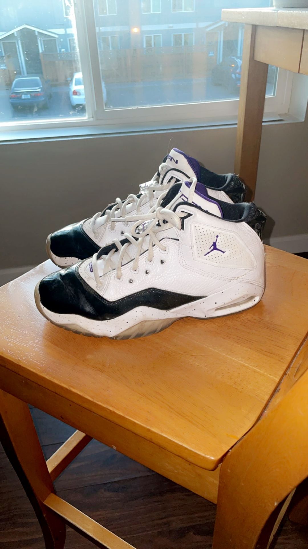 B’Loyal ‘White Court Purple’ Sneakers (Box not included)