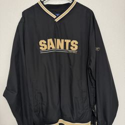 New Orleans Saints Large Reebok Vintage Pullover Jacket