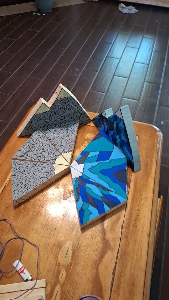 Handmade Wooden Mountain Decoration