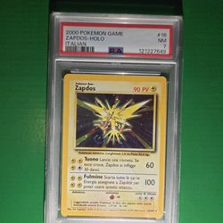 Italian 200's Pokemon Game Zapdos Holo Psa 7