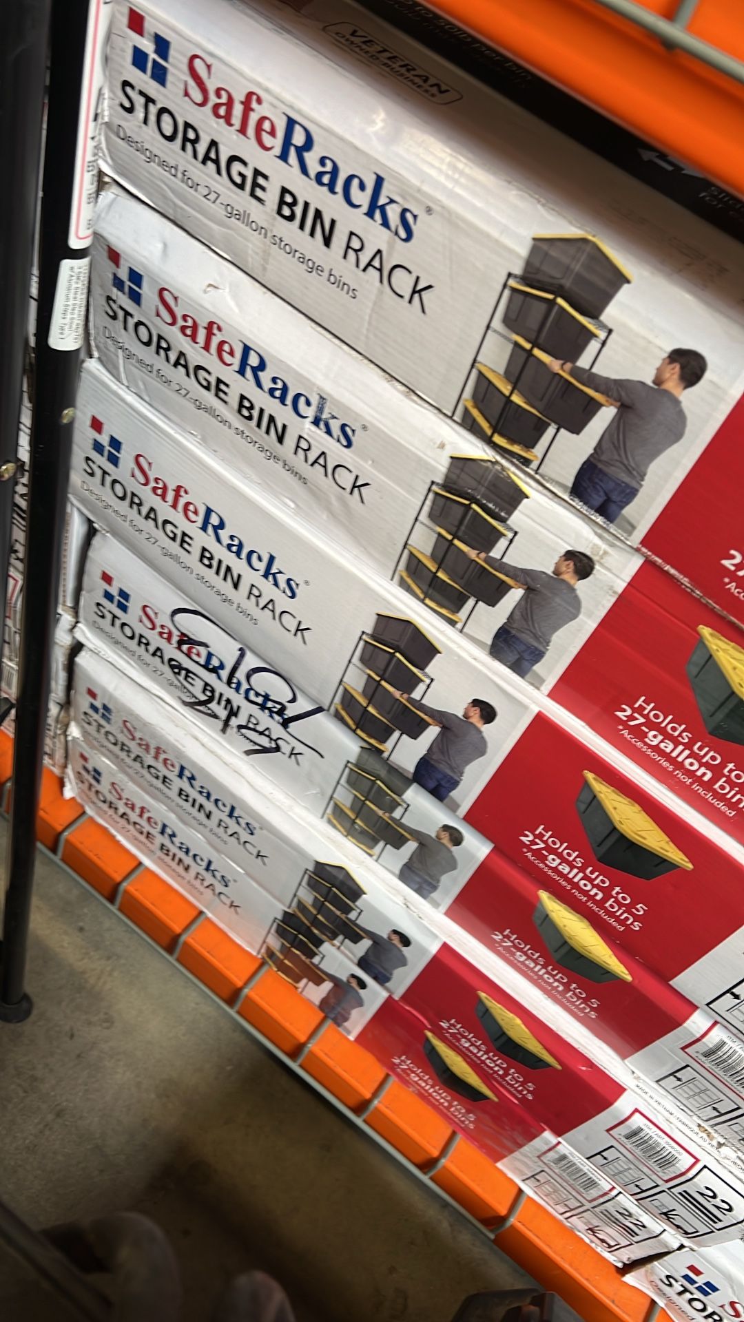 SafeRacks Storage Bin Rack, 5 Tote Capacity In the box