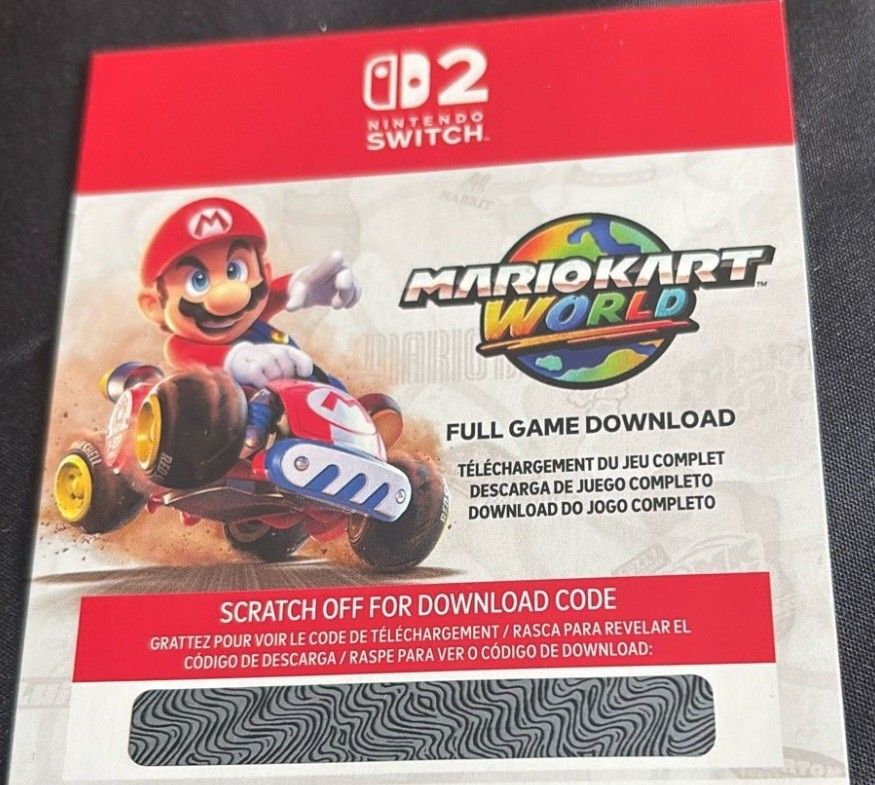 Mario Kart World Digital Copy and Nintendo Online