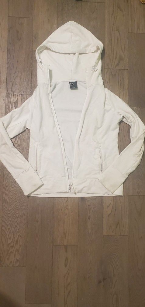 GapFit Womens White Zip Up Hoodie