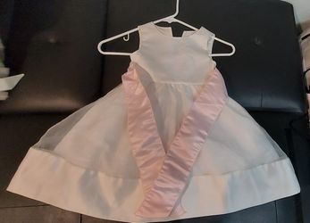 White Dress with Pink Sash