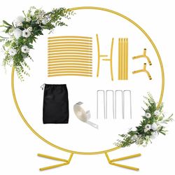 Gold Round Wedding Arch Stand Kit