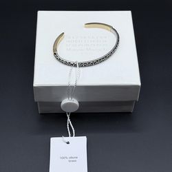 Maison Margiela Engraved silver cuff bracelet