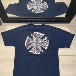 Y2K 2000s NHS Independent Spiral Logo SpellOut Shirt