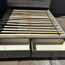 Queen Frame With Drawers