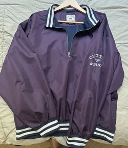 Cutter & Buck Purple Full-Zip Windbreaker Jacket
