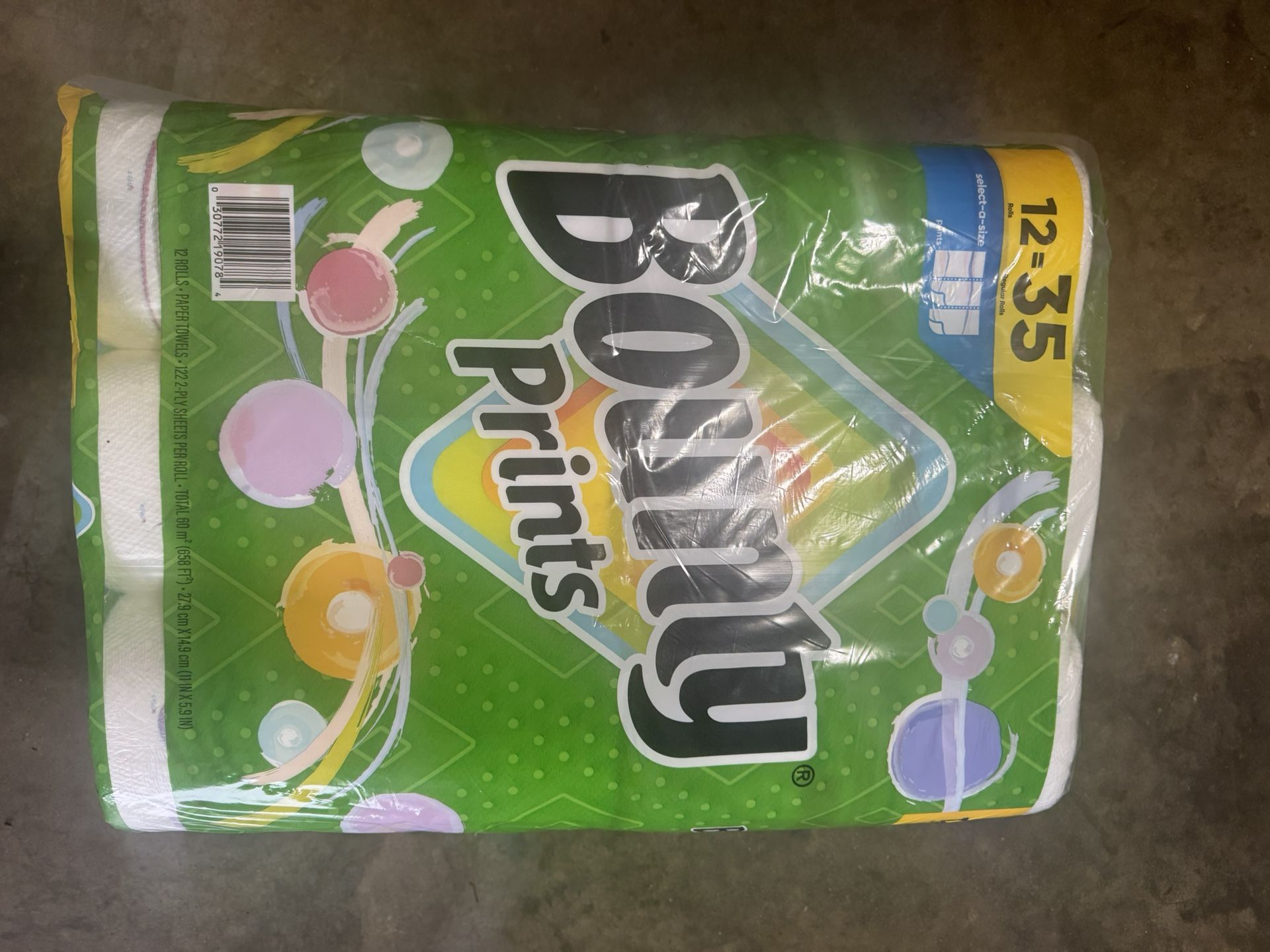 Bounty Select A Size Paper Towels 12 Ct / 121 Sheets Per Roll - Prints