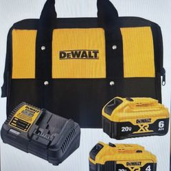 DeWalt DCB246K 20V Max XR Lithium-ion Batteries And Fast Charger Starter Kit 