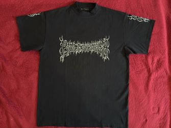 Balenciaga Black Gothic Graphic T-Shirt – Size 1 / Fits L Oversized