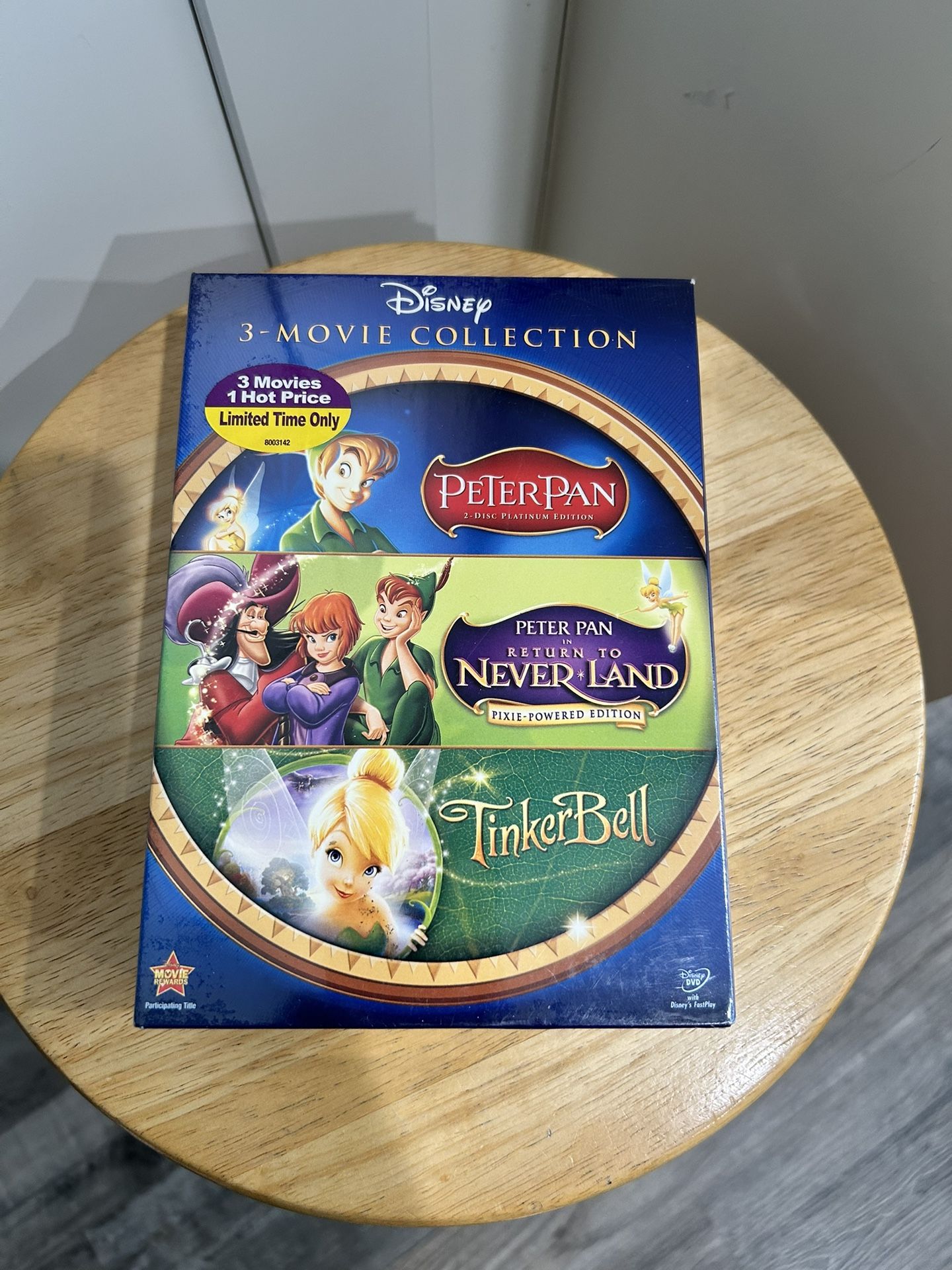 Disney Peter Pan & Tinker Bell 3 Movie Set (New)