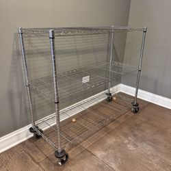Chrome 3 Tier Shelves with roller