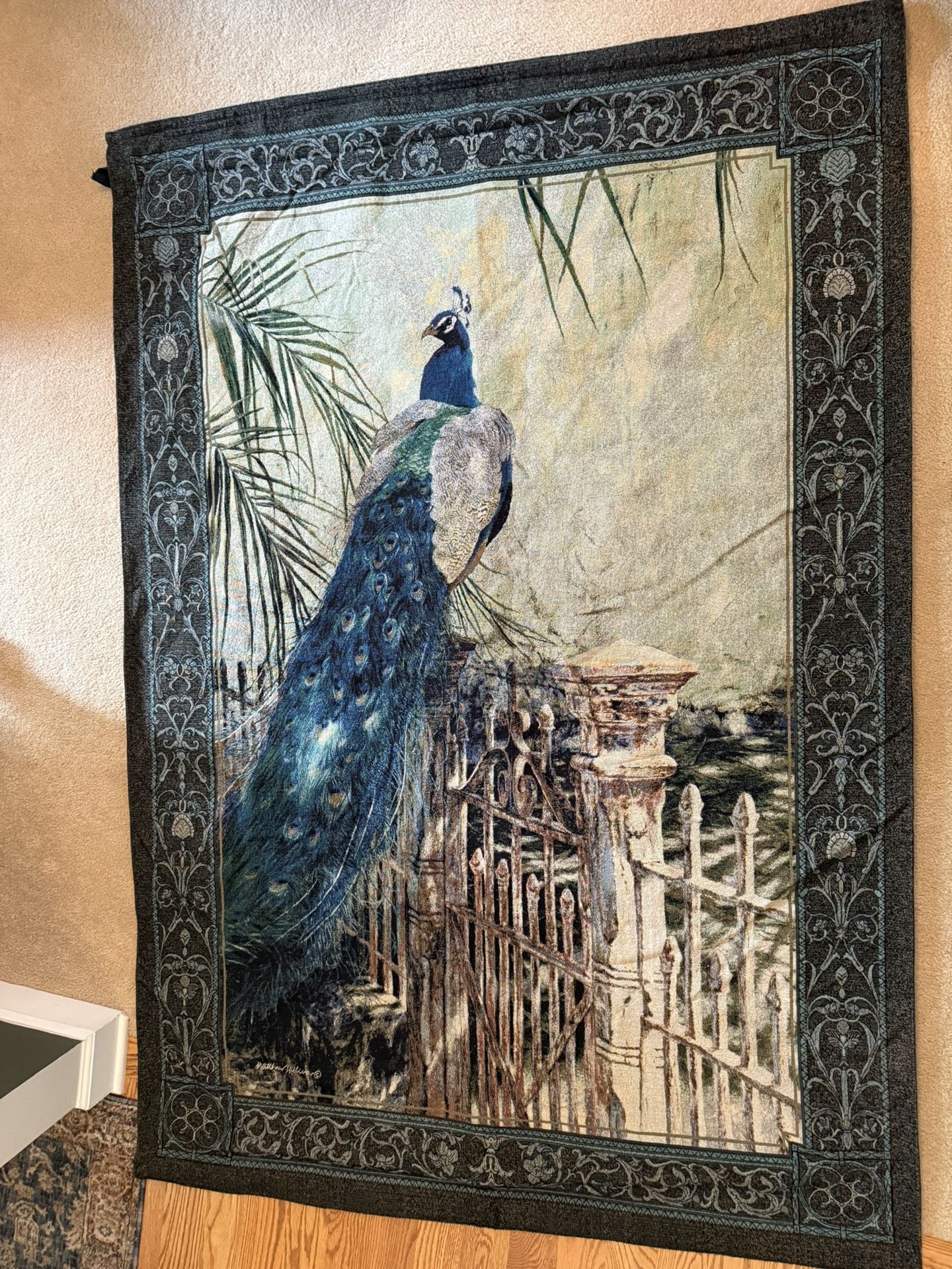 Stunning Extra Large Wall Peacock Tapestry
