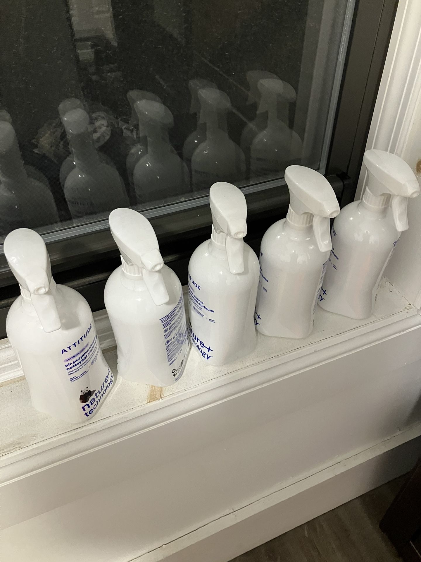 5 X Free Empty All Purpose Spray Bottles W/ Good Pumps