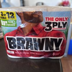 Brawny Paper Towels 6 Double Rolls 3 Ply(14$$$)