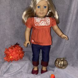 American Girl Doll Just Like You #22 Blonde Hair Blue Eyes Our Generation Outfit