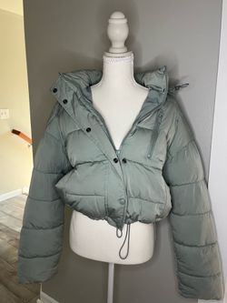 Urban Outfitters Dusty Blue puffer jacket