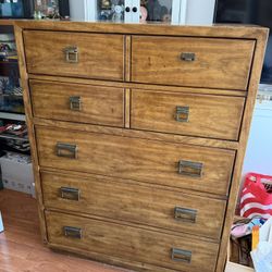 Super Nice Vintage Drexel Tall Boy Deep Drawers 