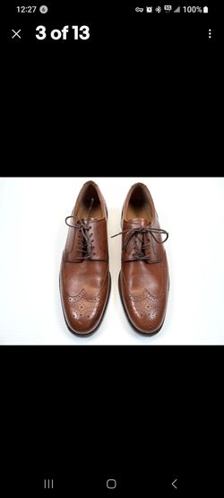Johnson & Murphy Leather Wingtip Oxford Dress Shoe Mens 11M  Leather Lace up