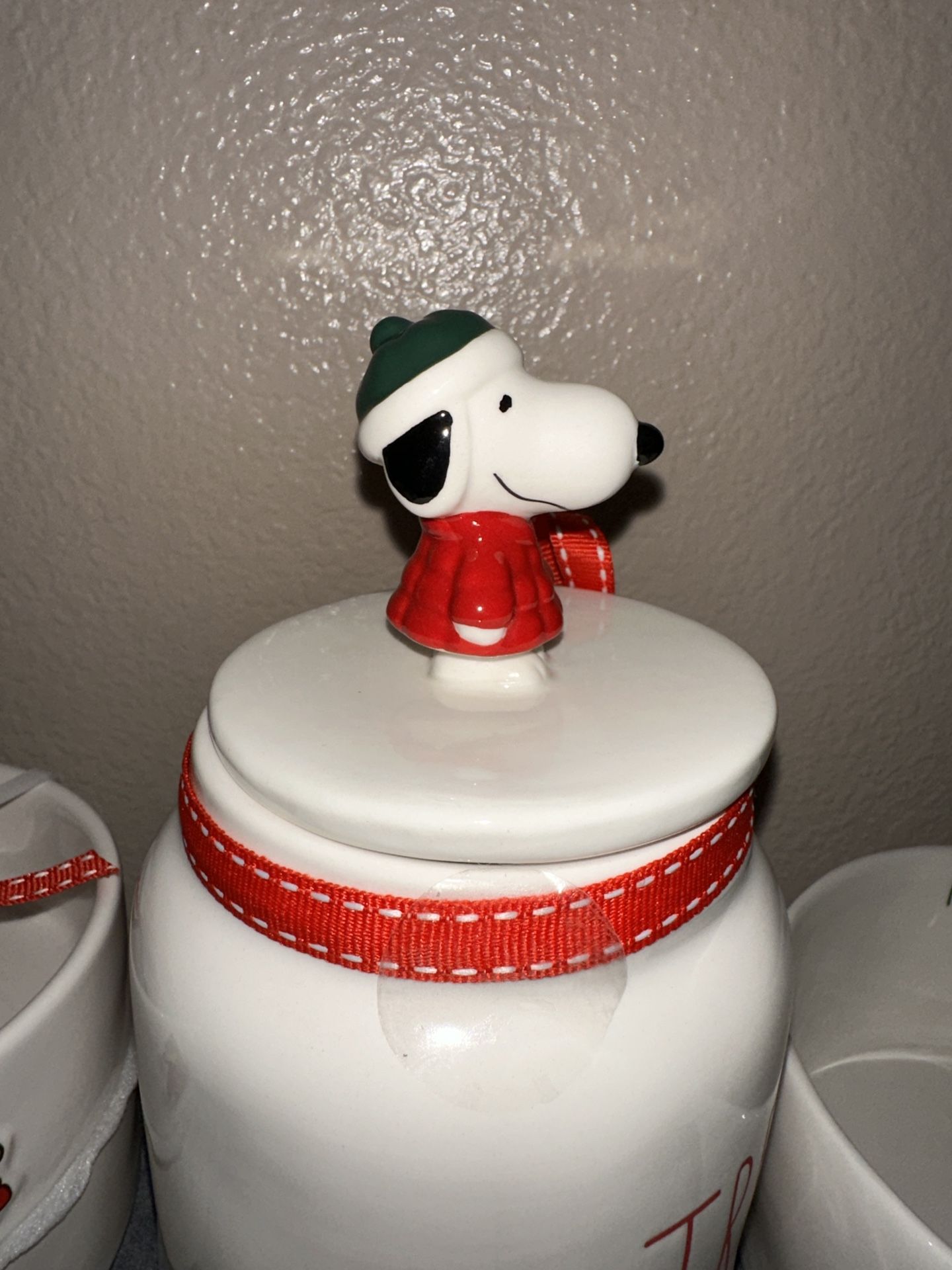 NEW Rae Dunn x Peanuts Snoopy Christmas Pet Bowls and Treat
