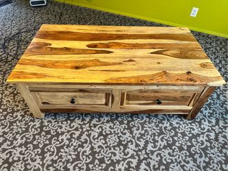 Handmade Solid Wood Coffee Table — Excellent Condition